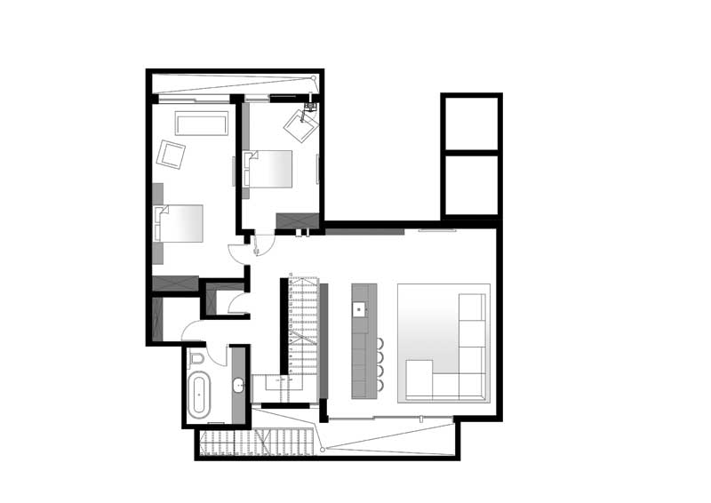 תוכנית מרתף של בית פרטי